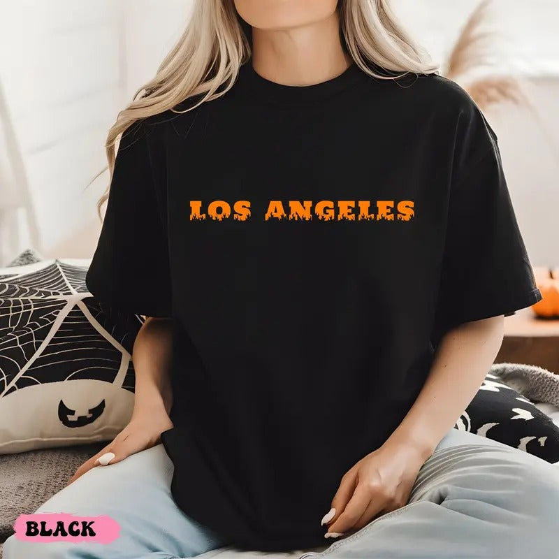 Los Angeles Fire Shirt Forest Fire Awareness T-shirt Support La Firefighters Los Angeles Support Group Shirt Forest...