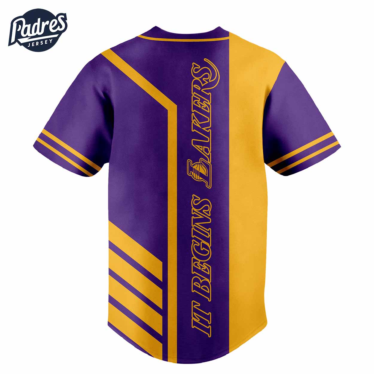 Los Angeles Lakers Baseball Jersey Outfit - Padres Jersey Oasis: Elevate Your Baseball Style Game T-Shirts,... (Image 2)