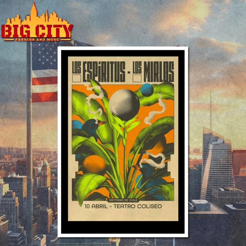 Los Espíritus And Los Mirlos Apr 10 2026 Teatro Coliseo In Santiago Chile Poster shirt