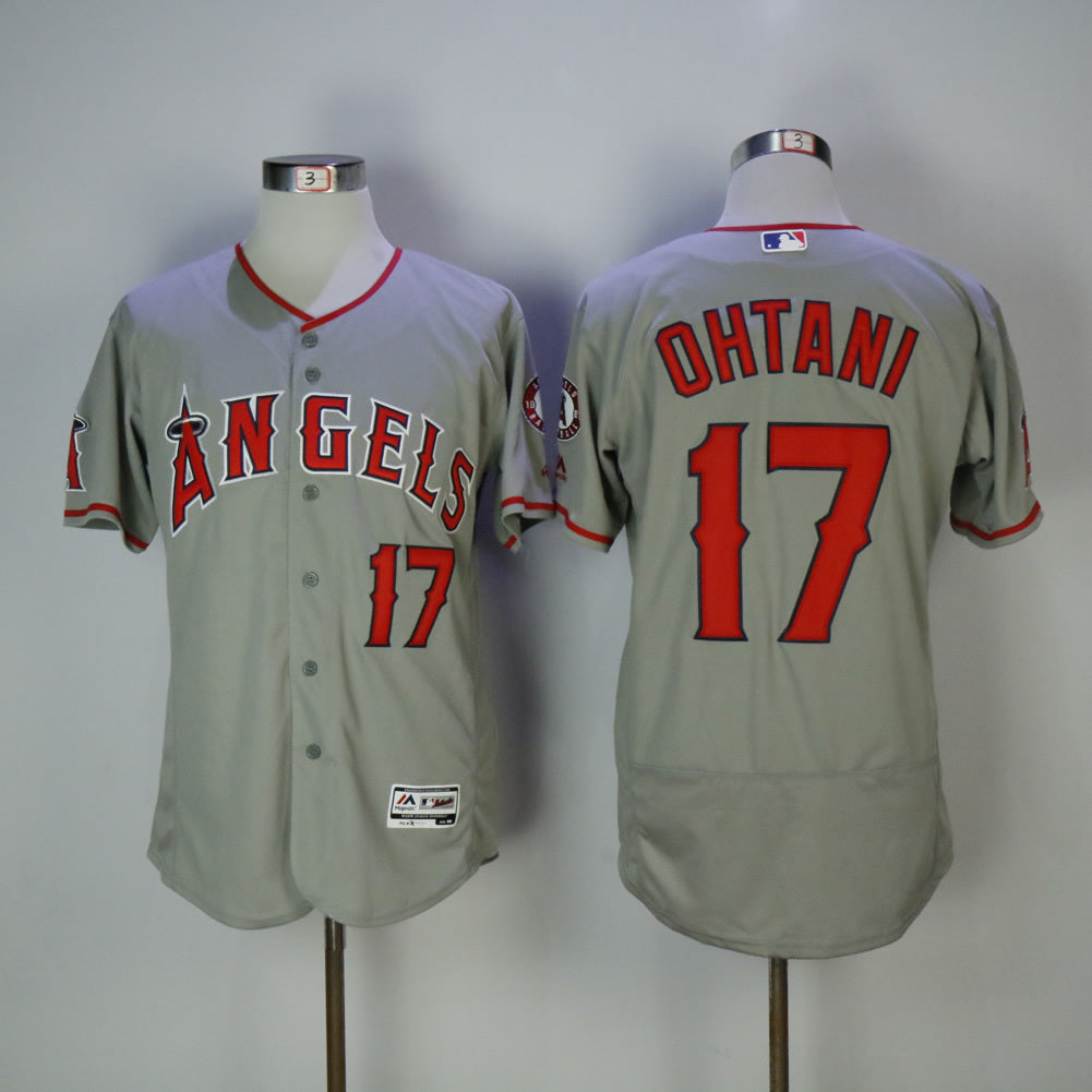 Los Angeles Angels #17 Shohei Ohtani Angels 17 Gray Elite