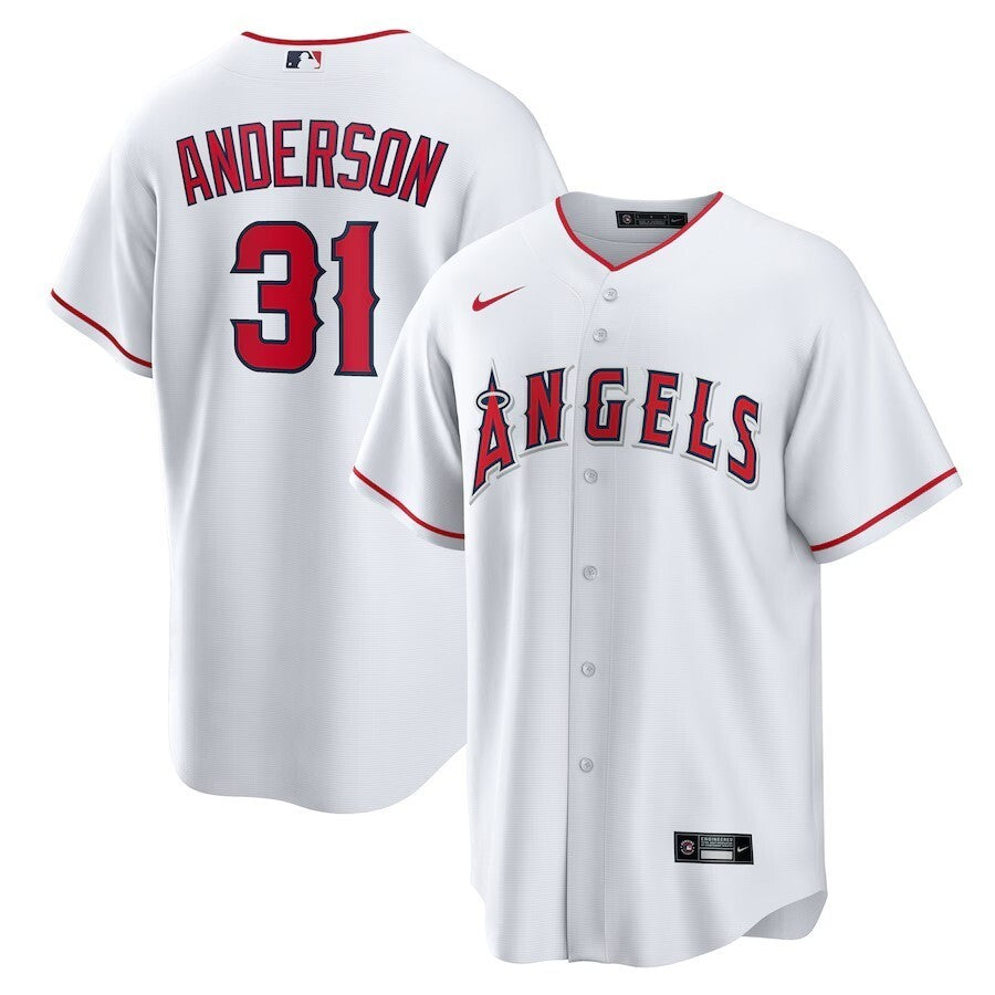 Los Angeles Angels #31 Tyler Anderson Home Replica Jersey - White