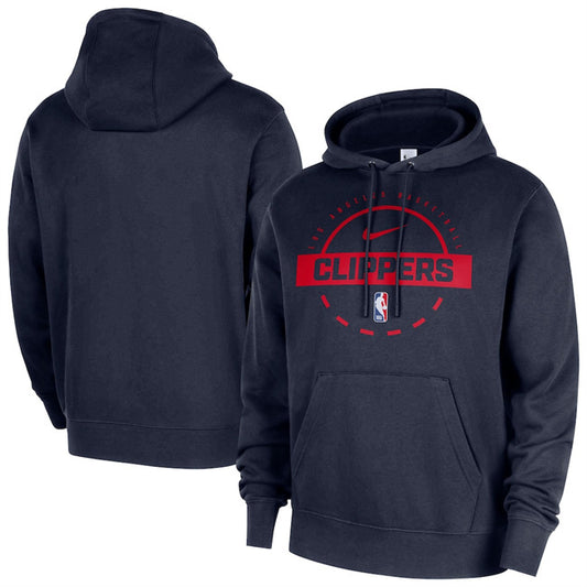 Los Angeles Clippers Navy 2025 26 Practice Club Pullover Hoodie