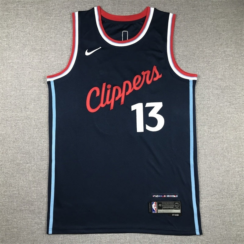 Los Angeles Clippers #13 Paul George Clippers 13 New Navy Style 2