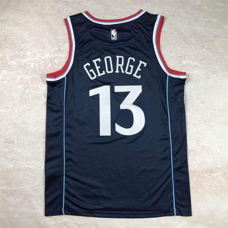 Los Angeles Clippers #13 Paul George Hot Press Clippers 13 Navy s-xxl Style 1