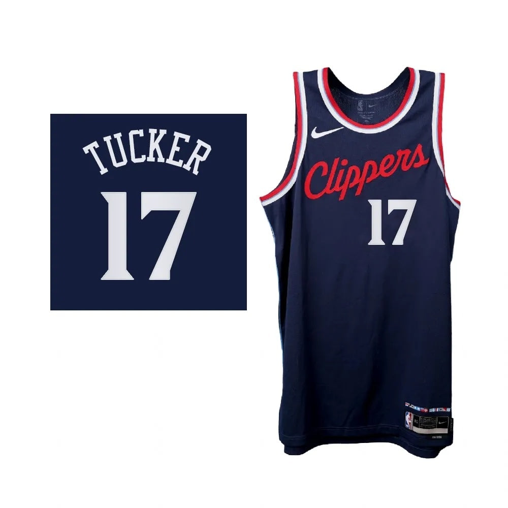Los Angeles Clippers #17 P.J. Tucker 2024-25 Icon Edition Navy