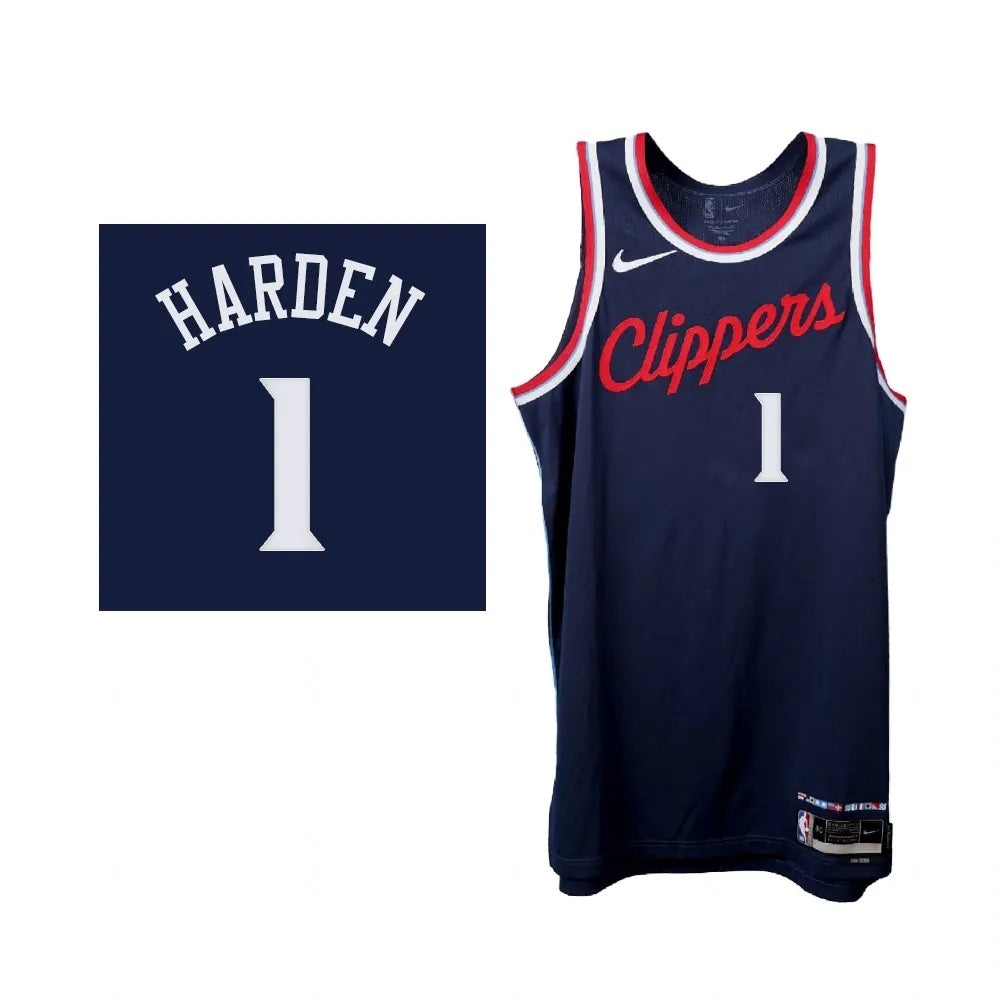 Los Angeles Clippers #1 James Harden 2024-25 Icon Edition Navy