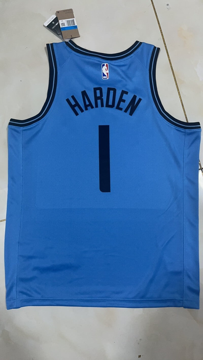 Los Angeles Clippers #1 James Harden 2425 city jersey blue Style 1