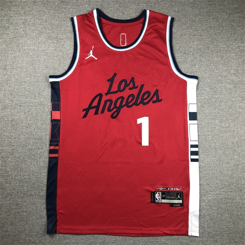 Los Angeles Clippers #1 James Harden Clippers 1 New Red Style 2