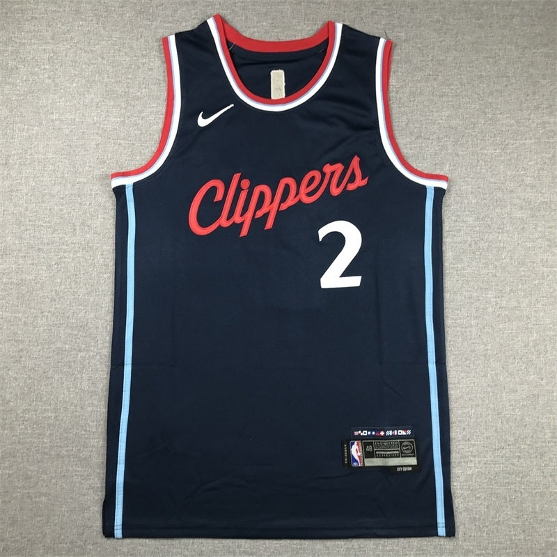 Los Angeles Clippers #2 Kawhi Leonard Clippers 2 New Navy Style 2