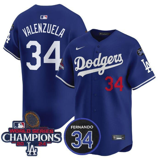 Los Angeles Dodgers Active Player Cuatom Royal 2024 World Series Champions With