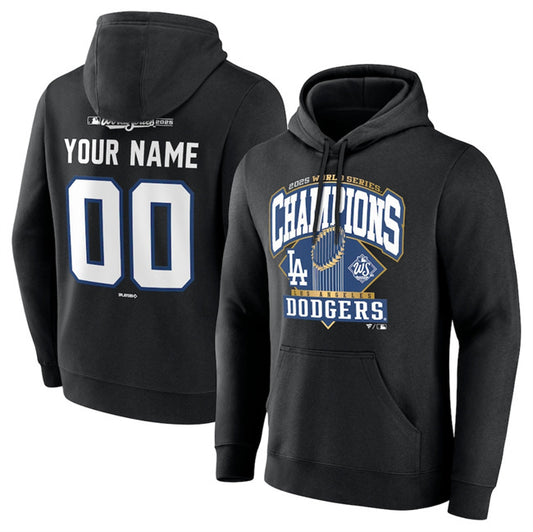 Los Angeles Dodgers Black 2025 World Series Champions Custom Black Name