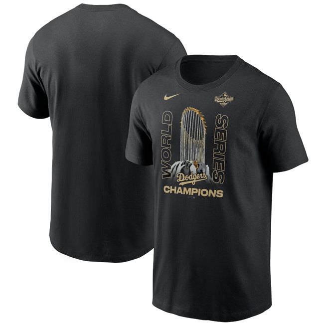 Los Angeles Dodgers Black 2025 World Series Champions Raise The Trophy T