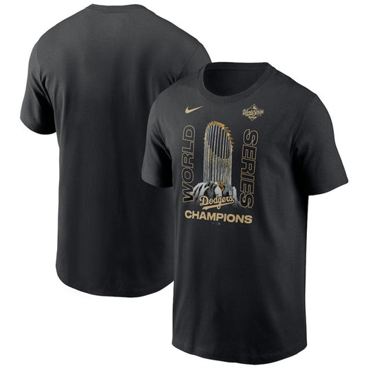 Los Angeles Dodgers Black 2025 World Series Champions Raise The Trophy T