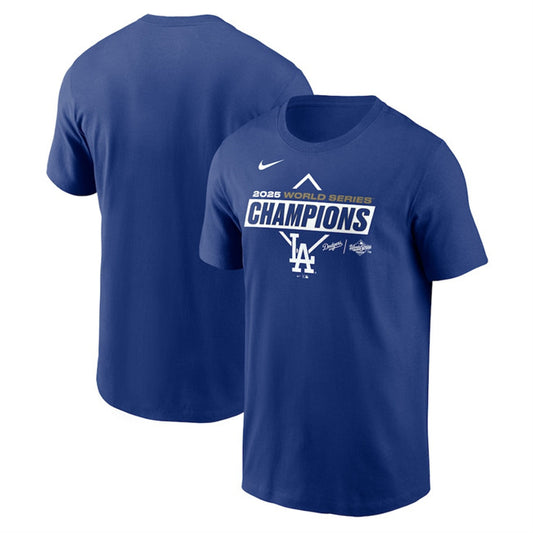 Los Angeles Dodgers Royal 2025 World Series Champions Team Logo T-Shirt