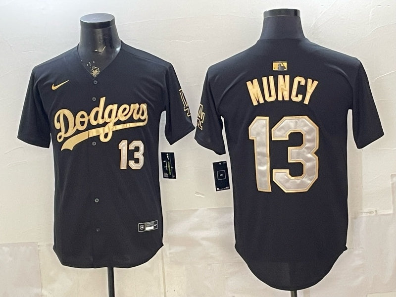 Los Angeles Dodgers #13 Max Muncy Dodgers Black Gold V3