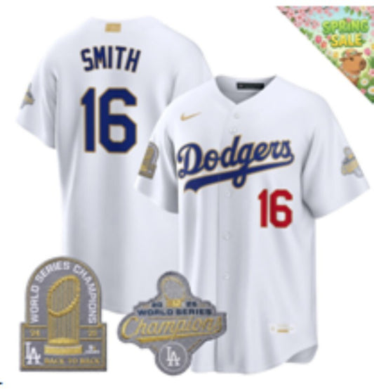 Los Angeles Dodgers #16 Will Smith Dodgers Platinum V2 Style 1