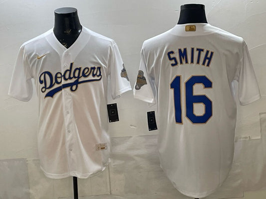 Los Angeles Dodgers #16 Will Smith Dodgers Platinum V2 Style 2