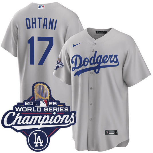 Los Angeles Dodgers #17 Shohei Ohtani Alternate 2025 Road World Series Champions Jersey