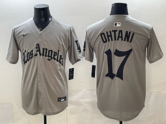 Los Angeles Dodgers #17 Shohei Ohtani Dodgers Gray 5 Edition Style 2
