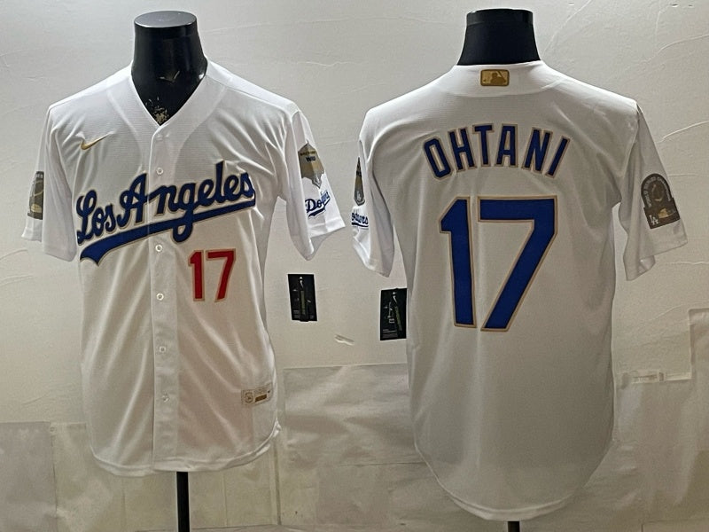 Los Angeles Dodgers #17 Shohei Ohtani Dodgers Platinum English Special V2