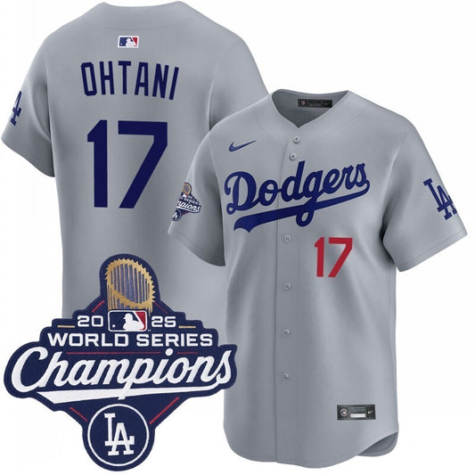 Los Angeles Dodgers #17 Shohei Ohtani alternate road limited 2025 world series champions jersey Style 2