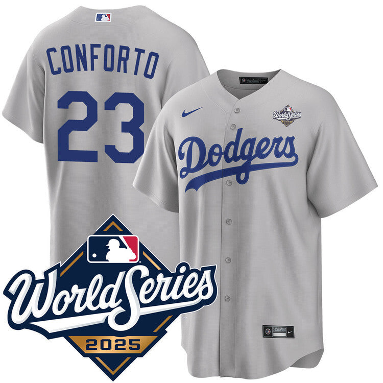 Los Angeles Dodgers #23 Michael Conforto Alternate 2025 Road World Series Jersey