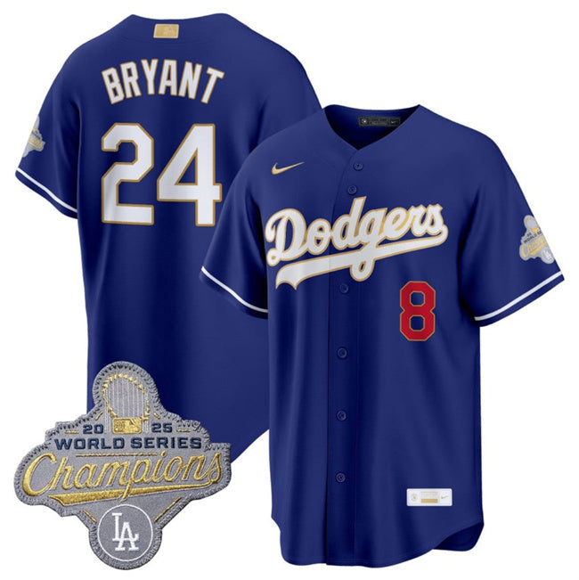 Los Angeles Dodgers #24 Kobe Bryant Royal 2026 Alternate Gold Collection
