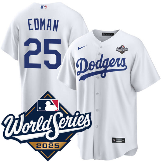 Los Angeles Dodgers #25 Tommy Edman Home 2025 World Series Jersey