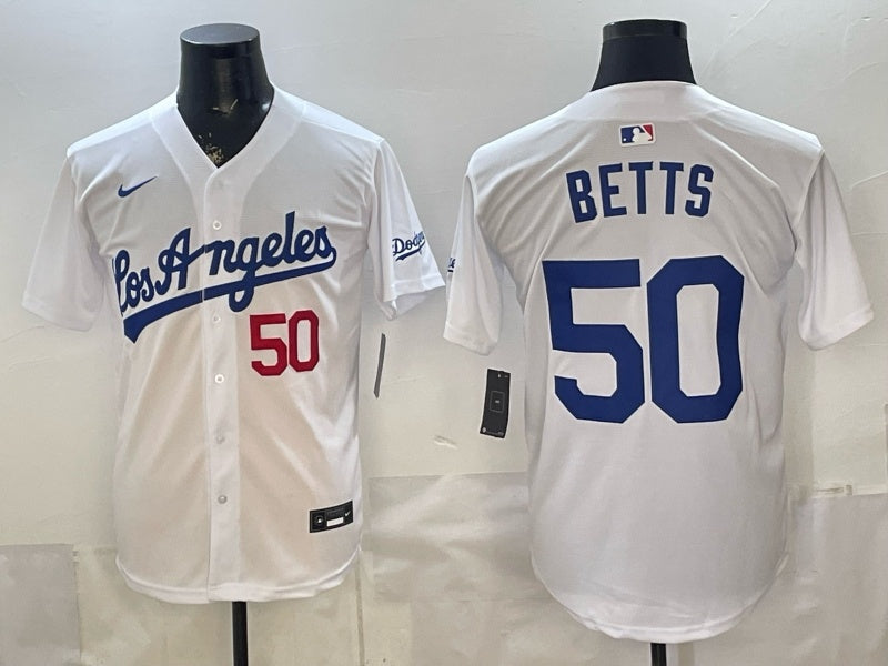 Los Angeles Dodgers #50 Mookie Betts Dodgers English Version V2