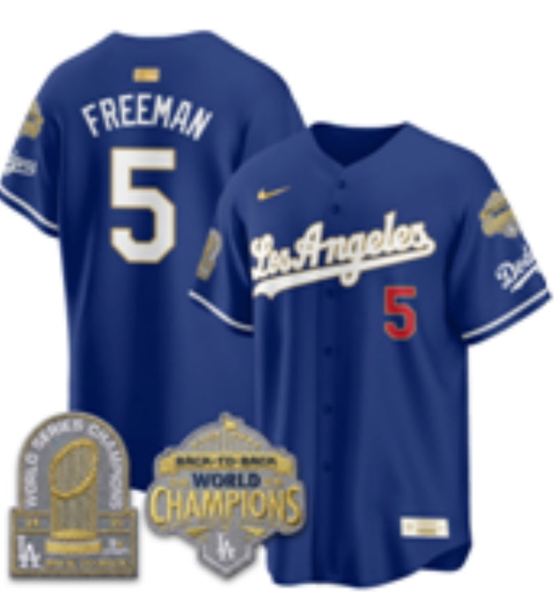 Los Angeles Dodgers #5 Freddie Freeman Dodgers English Special V2