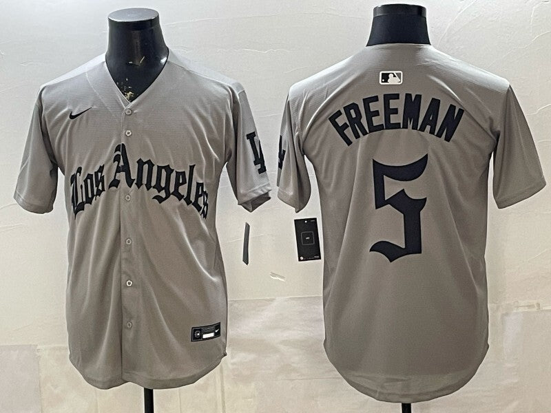 Los Angeles Dodgers #5 Freddie Freeman Dodgers Gray 5 Edition Style 2