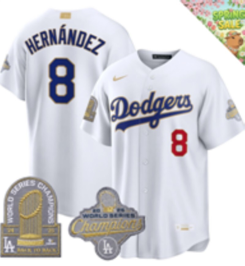 Los Angeles Dodgers #8 Enrique Hernandez Dodgers Platinum V2