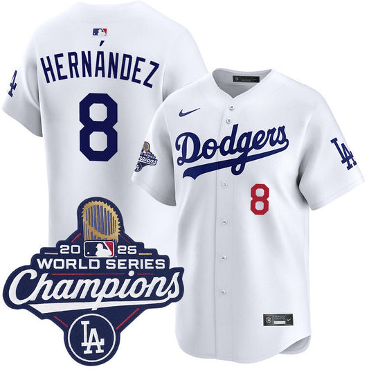 Los Angeles Dodgers #8 Enrique Hernandez Home Limited 2025 World Series Champions Jersey