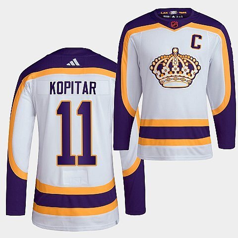 Los Angeles Kings #11 anze-kopitar-2022 white-reverse-retro-2.0-authentic-primegreen-jersey