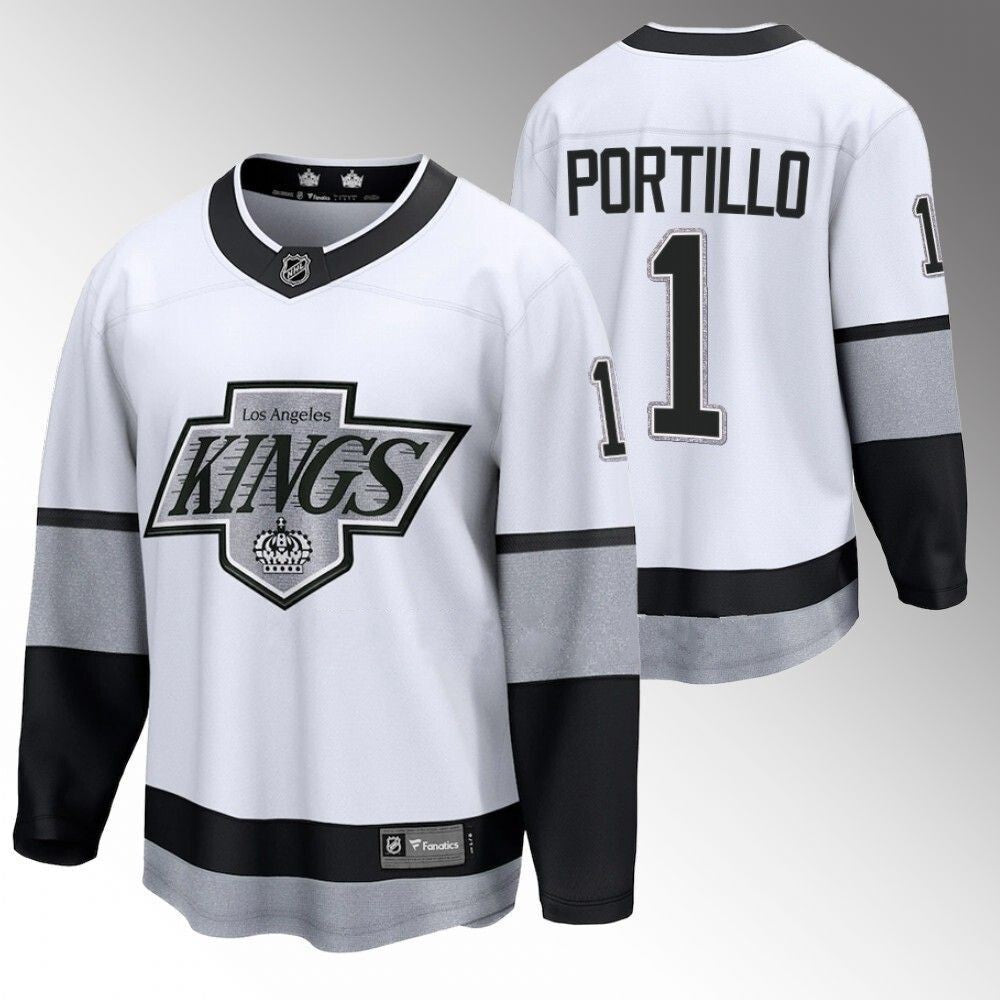 Los Angeles Kings #1 Erik Portillo Alternate White_conew1