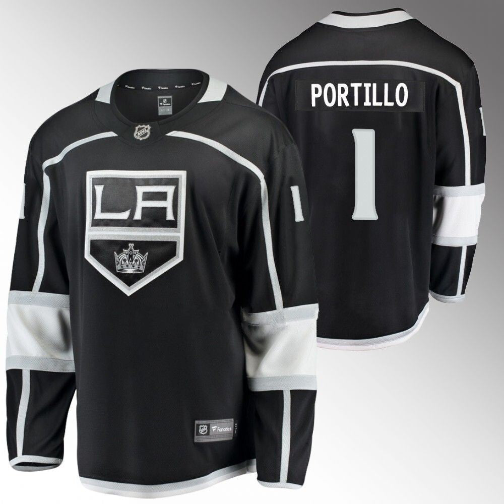Los Angeles Kings #1 Erik Portillo Home Black_conew1