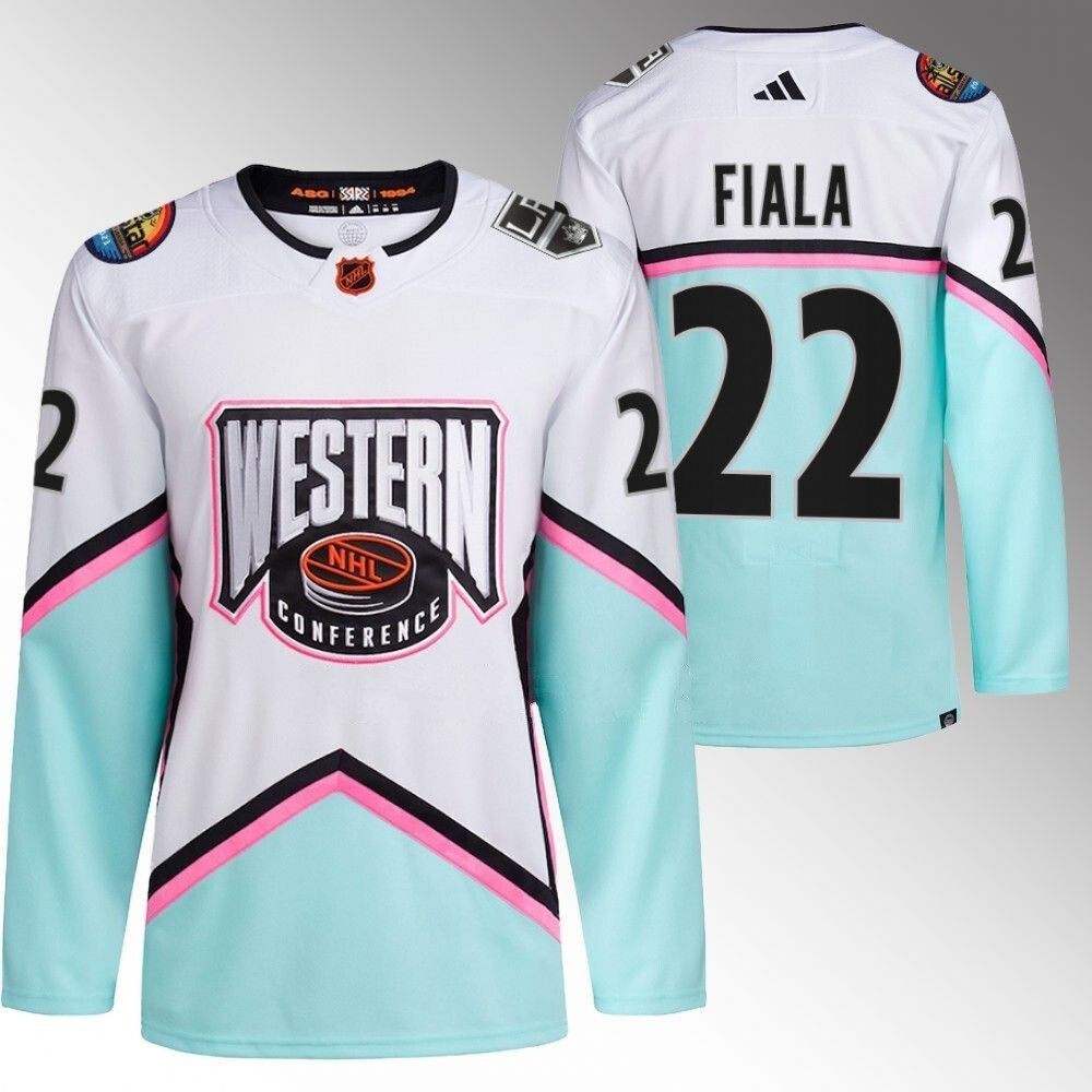 Los Angeles Kings #22 Kevin Fiala White 2023 NHL All-Star Western Conference Authentic Jersey_conew1