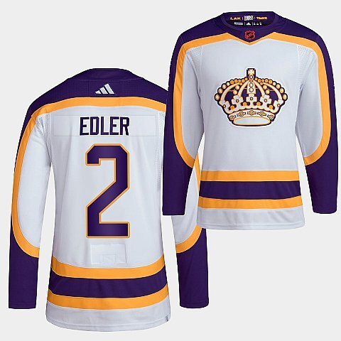 Los Angeles Kings #2 alexander-edler-2022 white-reverse-retro-2.0-authentic-primegreen-jersey