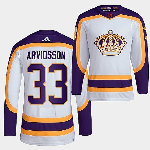 Los Angeles Kings #33 viktor-arvidsson-2022 white-reverse-retro-2.0-authentic-primegreen-jersey