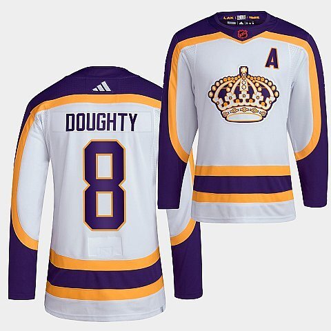 Los Angeles Kings #8 drew-doughty-2022 white-reverse-retro-2.0-authentic-primegreen-jersey