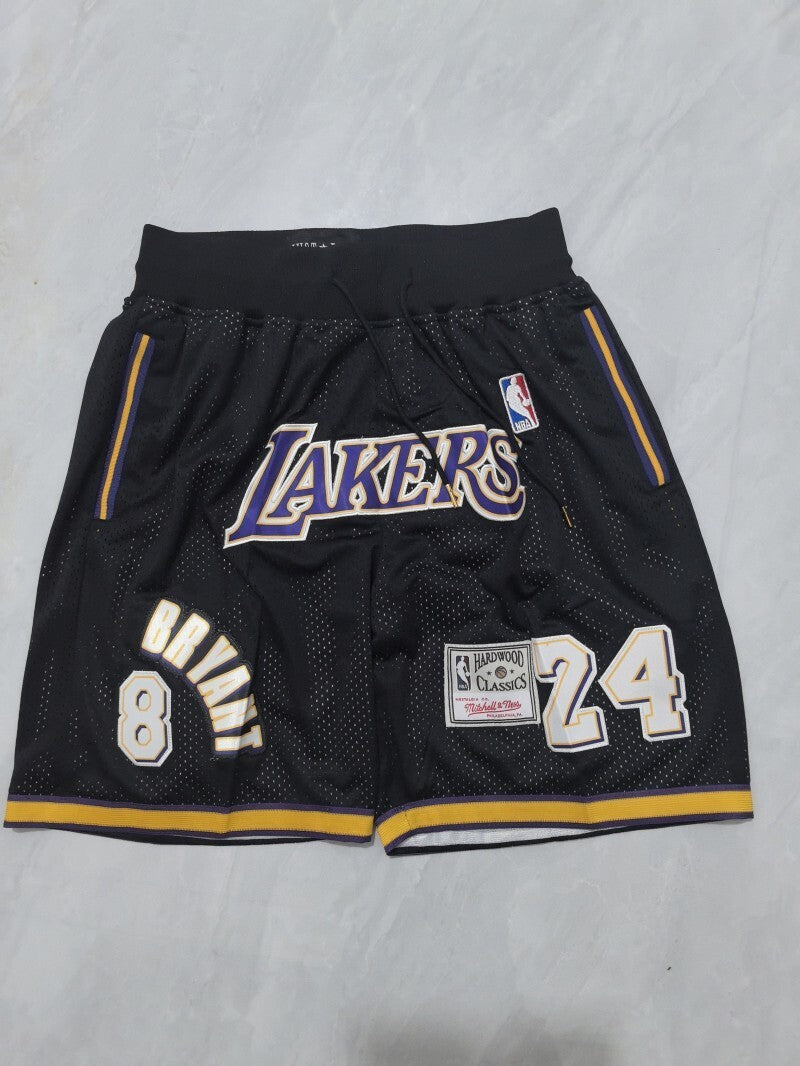 Los Angeles Lakers Lakers Black Retro Shorts Style 4