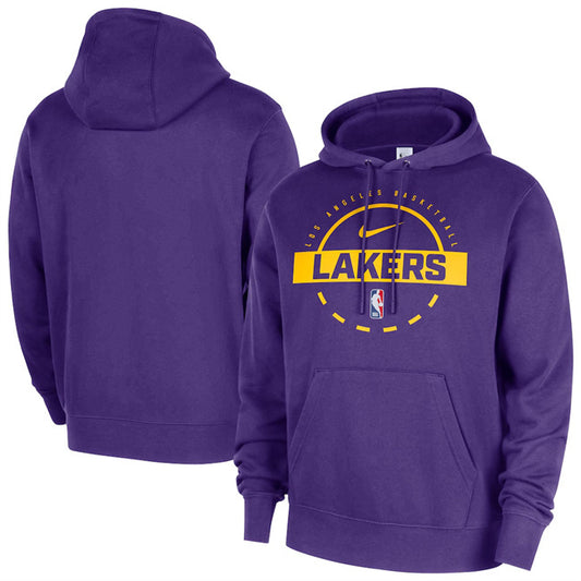 Los Angeles Lakers Purple 2025 26 Practice Club Pullover Hoodie