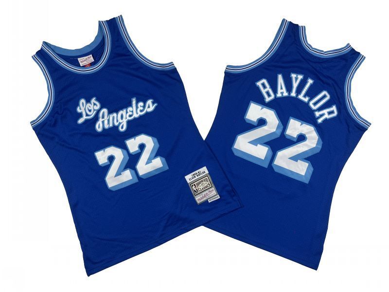 Los Angeles Lakers #22 baylor m&n jersey blue