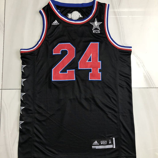 Los Angeles Lakers #24 Kobe Bryant Kobe 24 # 15 All-Star Black xs-xxl Style 6