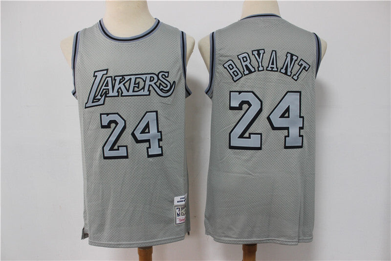 Los Angeles Lakers #24 Kobe Bryant Lakers 24 # Gray Retro Limited Edition Jersey -- Edition