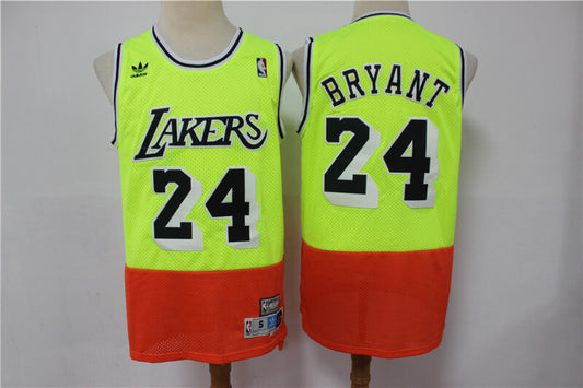 Los Angeles Lakers #24 Kobe Bryant Lakers 24 # Neon Green Retro Edition