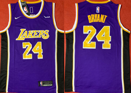 Los Angeles Lakers #24 Kobe Bryant Lakers 24 # New Crew Neck Kobe Purple Jersey