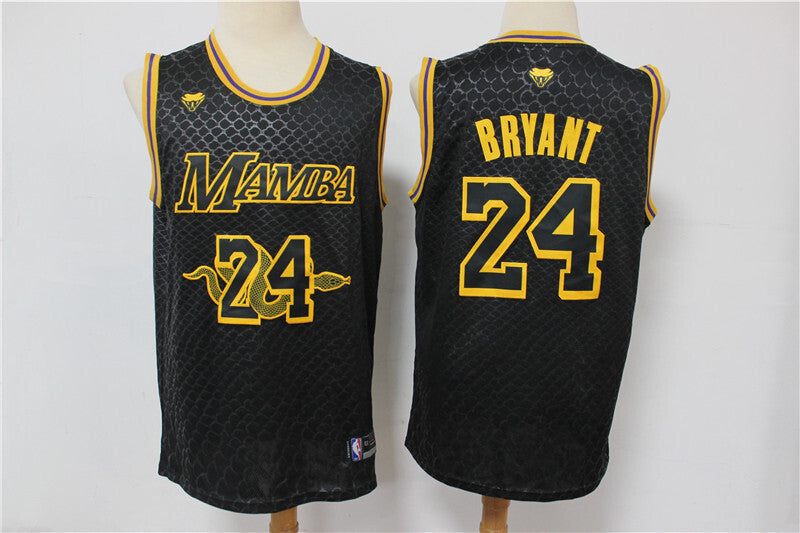 Los Angeles Lakers #24 Kobe Bryant # 24 # Black Limited Edition Jersey -- Kobe Jersey Style 2