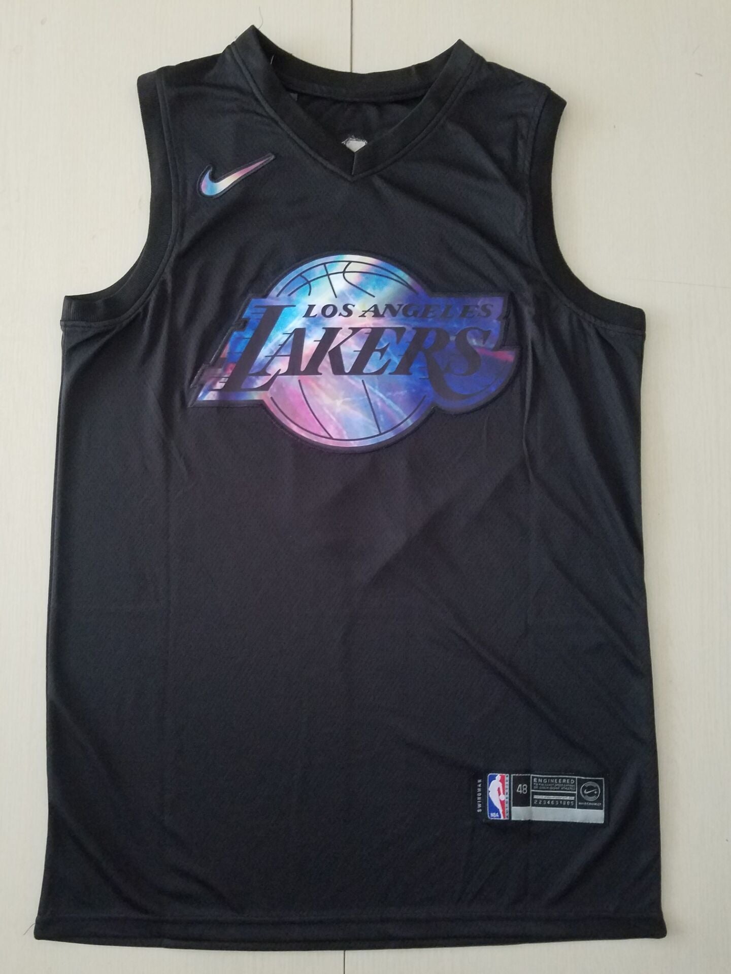Los Angeles Lakers #3 Anthony Davis Black Rainbow S-XXL Style 2