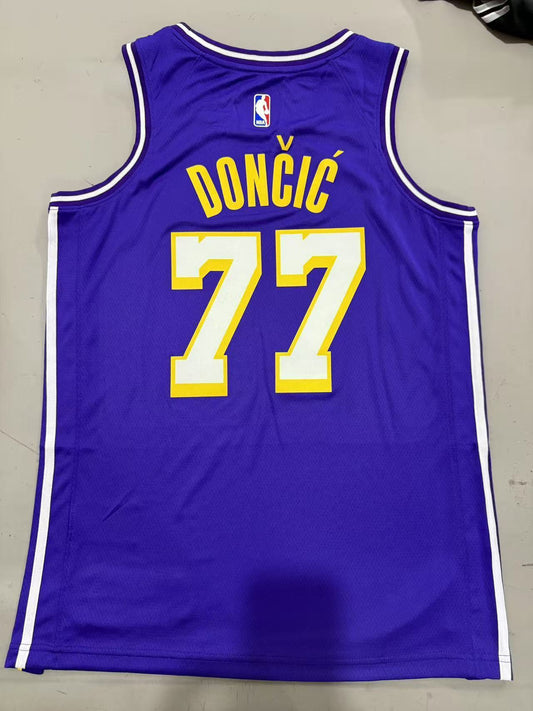 Los Angeles Lakers #77 Luka Dončić 26 Season Lakers City Purple Style 1